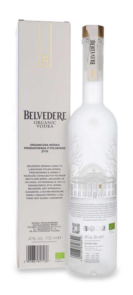 Belvedere Organic Vodka / karton/ 40%/ 0,7l + miniaturka Belvedere Dirty Brew