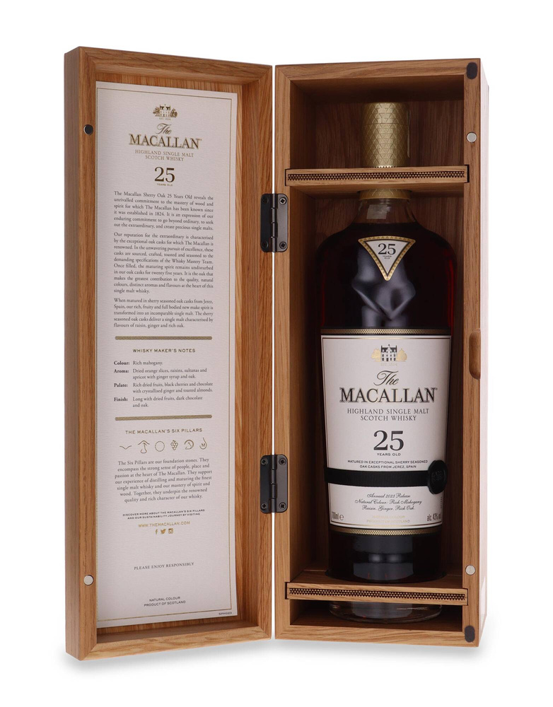 The Macallan 25-letni Matured in Sherry Oak (2023 Release) / 43%/ 0,7l