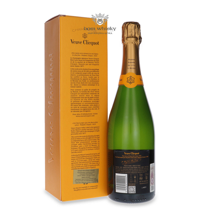 Szampan Veuve Clicquot Yellow Label Brut + kartonik / 12,5% / 0,75l