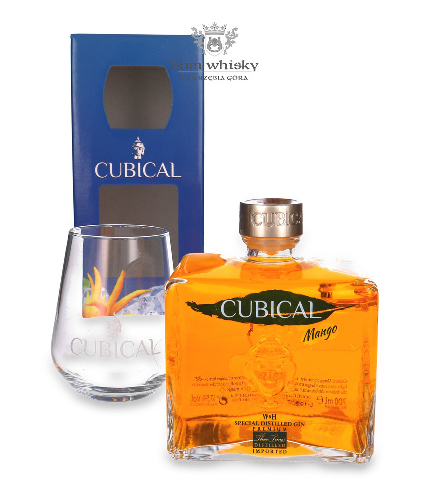 Cubical Mango Premium Gin + szklanka / 37,5%/ 0,7l 