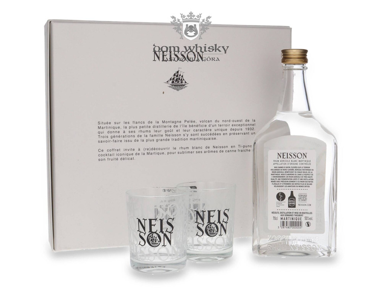 Neisson Rhum Blanc Agricole Martinique Rum + 2 szklanki / 50% / 0,7l