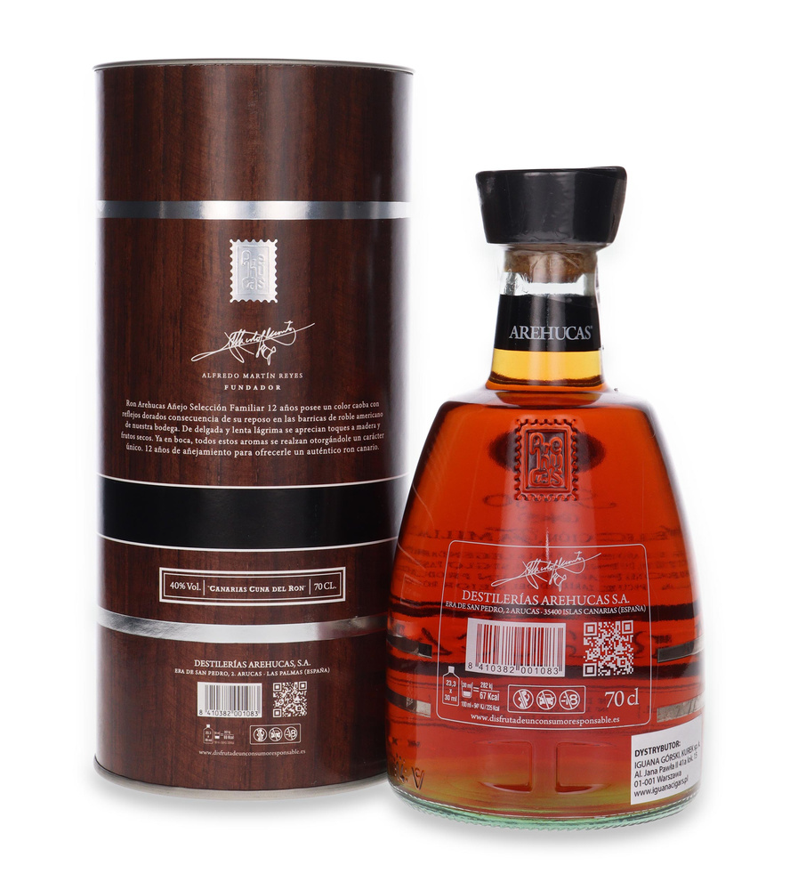 Arehucas Anejo Reserva 12 letni Rum /bez opakowania / 40%/ 0,7l