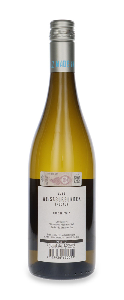 Weingut Messmer Made in Pfalz Weissburgunder 2023 / 11,5% / 0,75l
