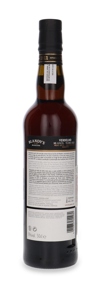  Blandy's 10-letni Verdelho Madeira /19%/ 0,5l		