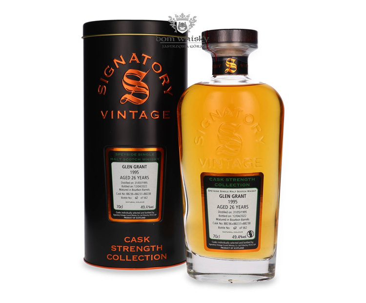 Glen Grant 26-letni (D.1995, B.2022) Signatory Vintage / 49,4%/ 0,7l