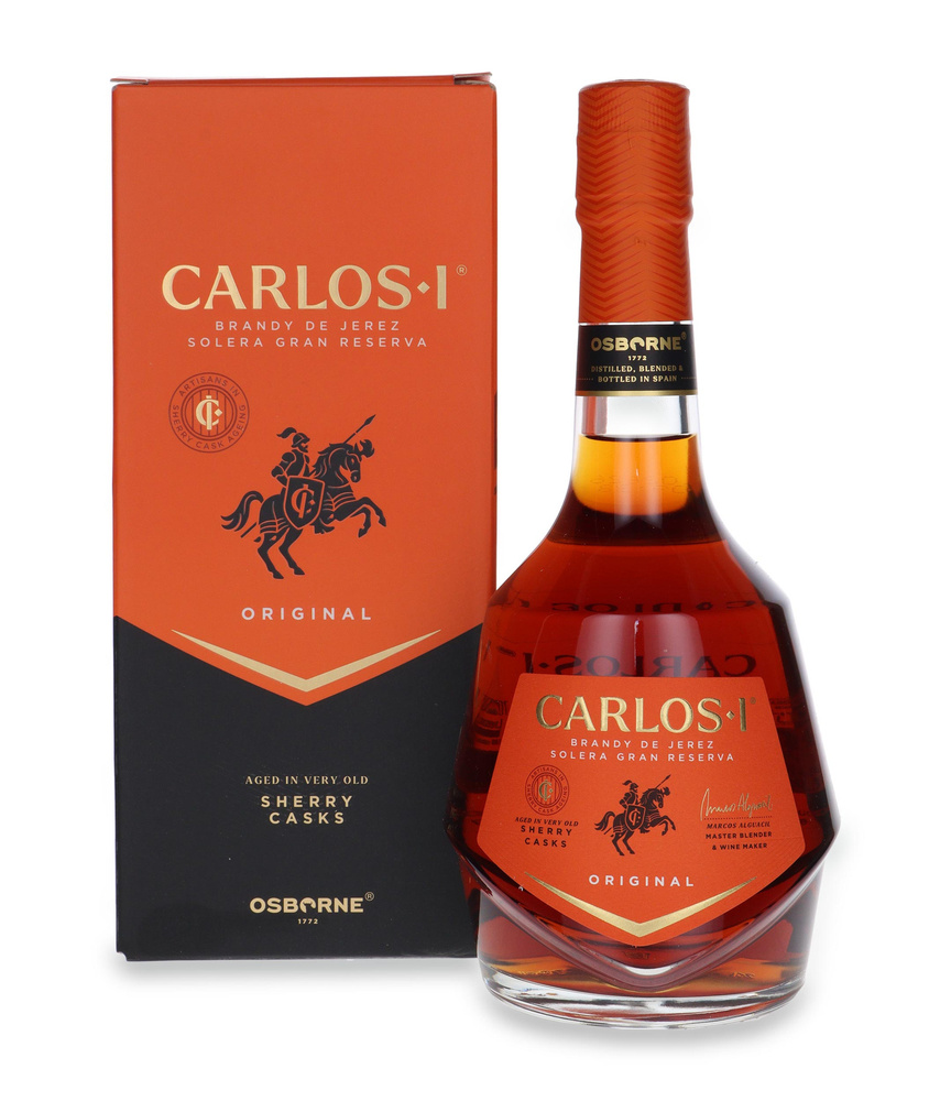 Carlos I Brandy De Jerez Solera Gran Reserva /bez opakowania, uszkodzona etykieta/ 40% / 0,7l