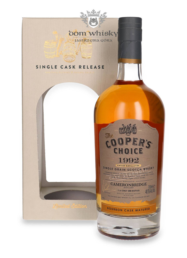 Cameronbridge 28-year-old (D.1992, B.2021) Bourbon Cask Matured, The Cooper's Choice / 48.5%/ 0.7l