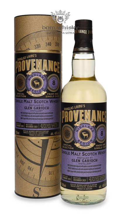 Glen Garioch 8-letni (D.2013, B.2021) Provenance / 46%/ 0,7l