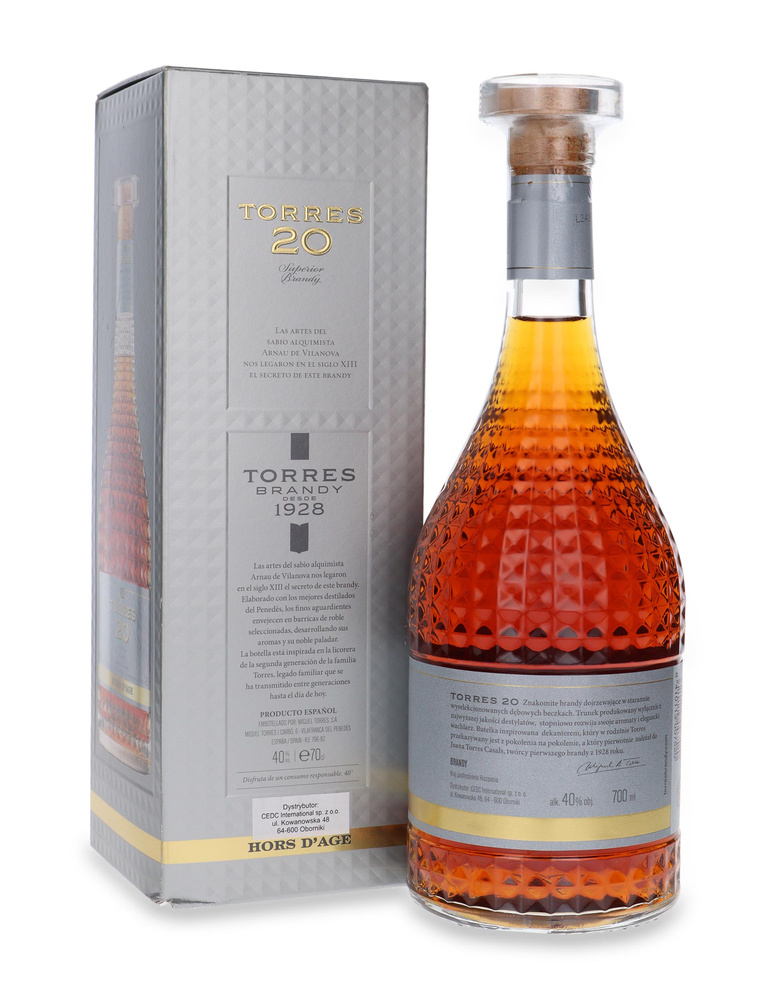 Torres 20 Year Old Hors D'Age Superior Brandy / 40% / 0.7l