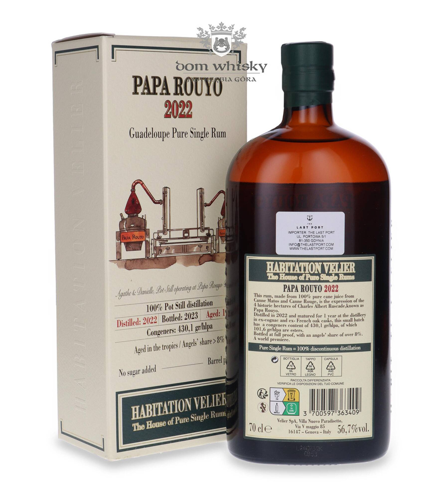 Habitation Velier Papa Rouyo 2022 Guadeloupe Pure Single Rum / 56.7% / 0.7l