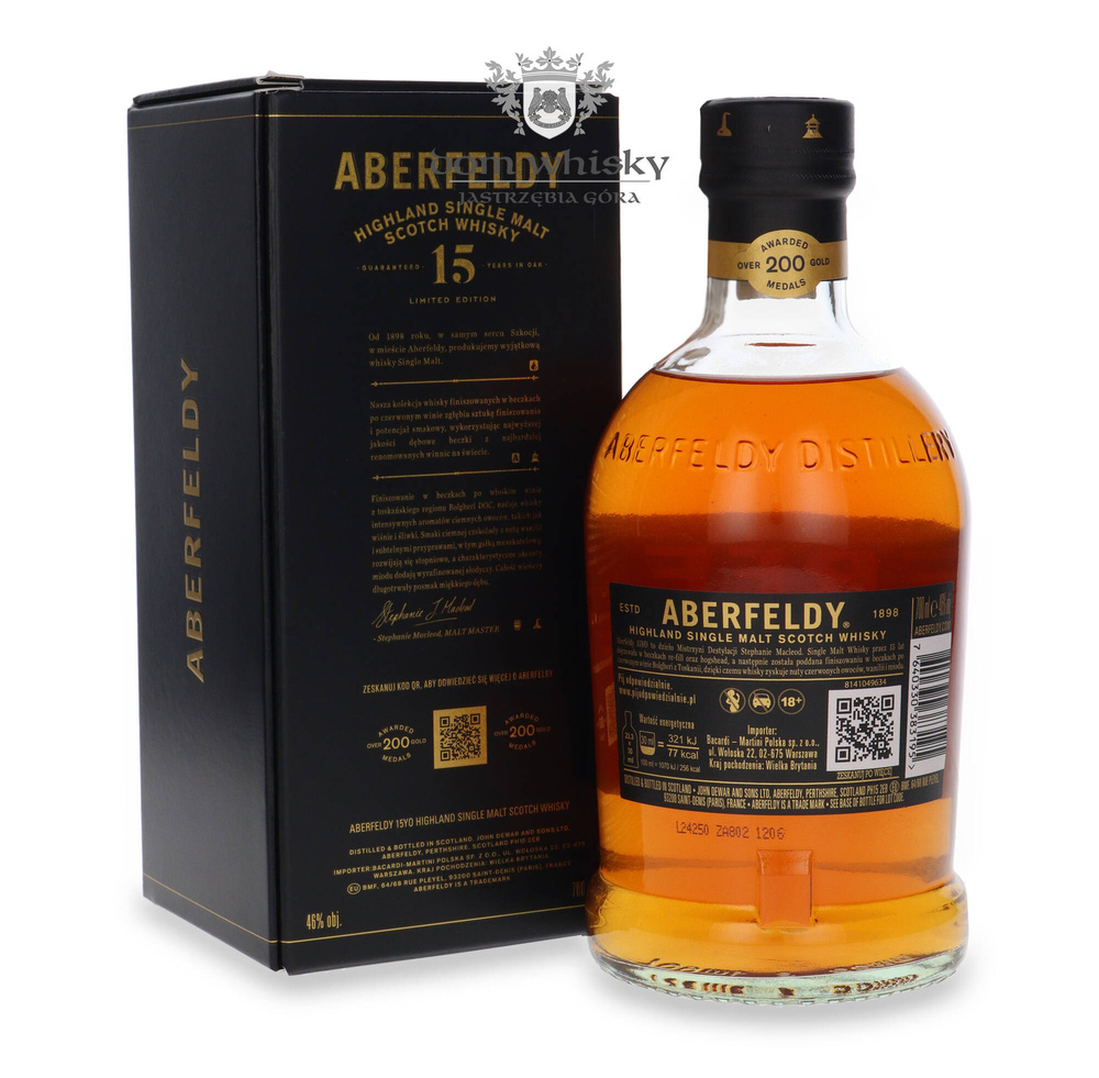 Aberfeldy 15 Year Old Finished in Bolgheri Tuscan Red Wine Casks / 46% / 0.7l