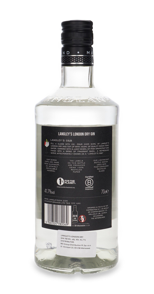 Langley's London Dry Gin / 41.7%/ 0.7l