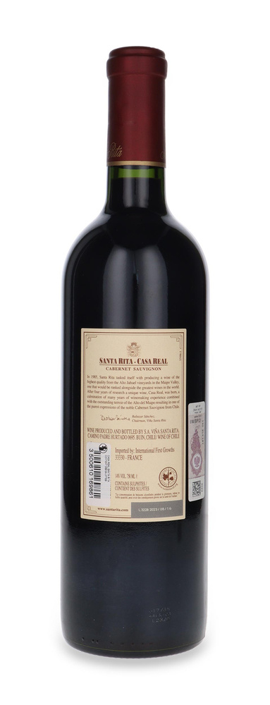 Santa Rita Casa Real Cabernet Sauvignon 2020 / 14% / 0.75 L