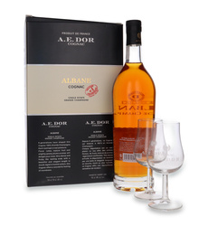 Cognac A. E. Dor Albane Grande Champagne + 2 glasses / 40% / 0.7 L