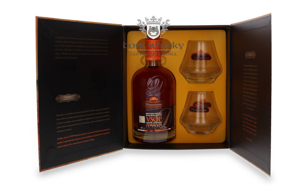 Damoiseau VSOP Vieux Agricole Rum + 2 glasses / 42% / 0.7l