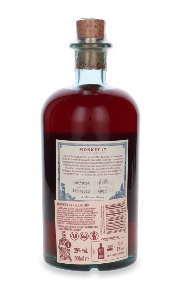 Monkey 47 Schwarzwald Sloe Gin / 29% / 0,5l