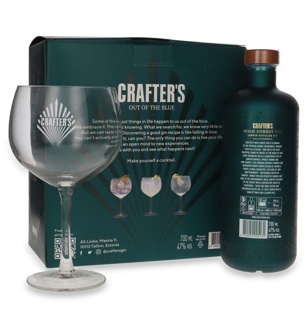 Crafter's Wild Forest Gin + Copa Glass / 47% / 0,7l