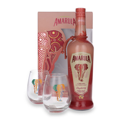 Amarula Raspberry Likier Cream + 2 szklanki / 15,5% / 0,7l