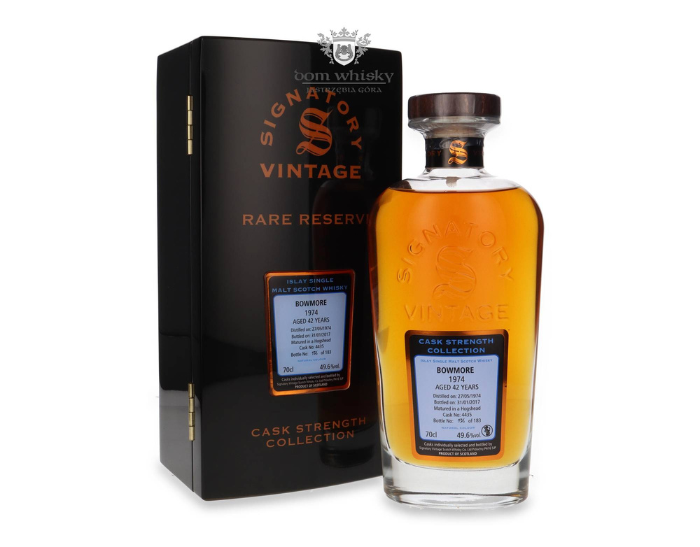 Bowmore 42-year-old (D.1974, B.2017) Signatory Vintage / 49.6% / 0.7l