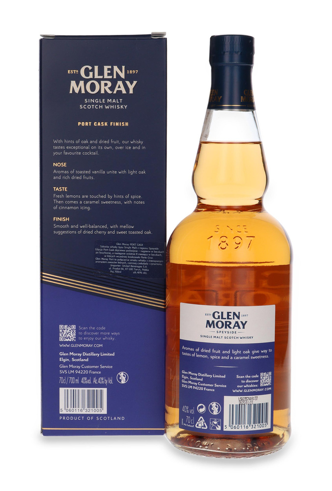 Glen Moray Double Cask Port Cask Finish / 40% / 0.7l
