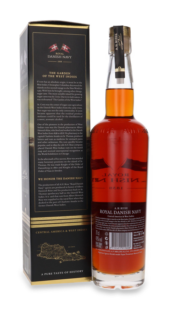 AH Riise Royal Danish Navy Rum / 40% / 0.7l