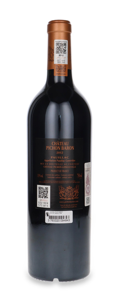 Château Pichon Baron Pauillac Cru Classé 2012 / 13% / 0.75 L