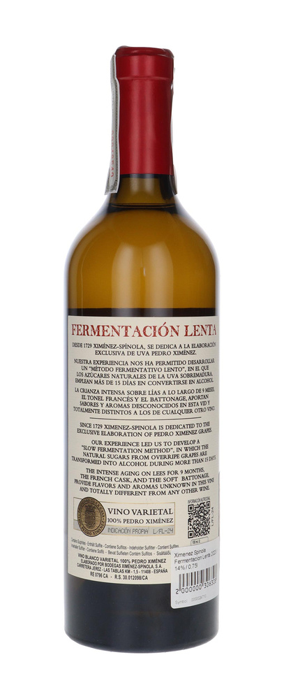 Ximenez Spinola Fermentacion Lenta 2023 / 14% / 0,75l