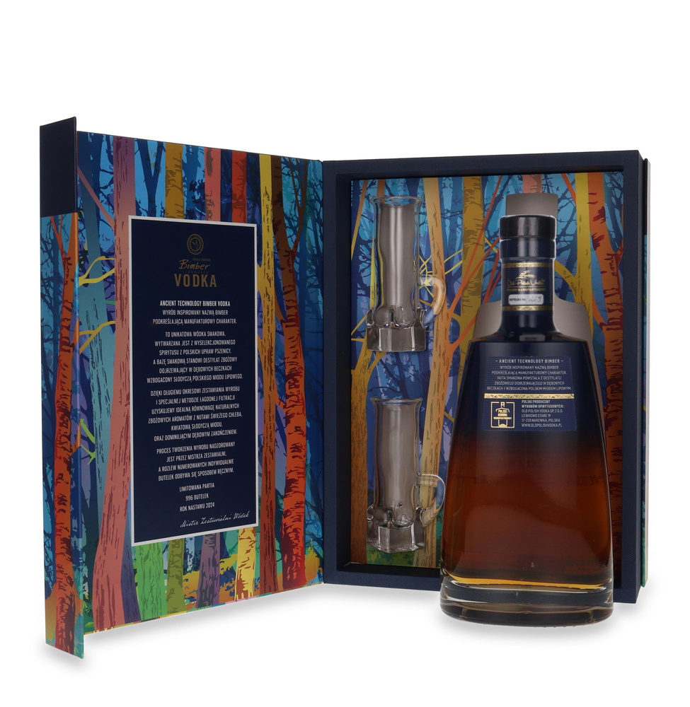 Wódka Bimber Flavoured Limited 40 Edition  + 2 kieliszki / 40% / 0,7l