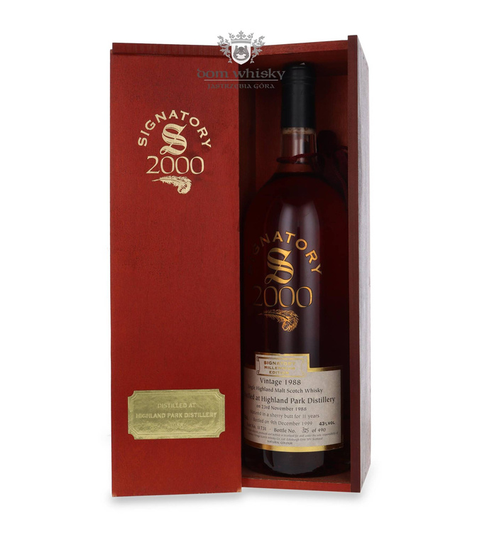 Highland Park 11-letni (D.1988, B.1999) Millenium Edition Signatory Vintage / 43%/1,5l