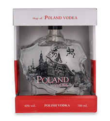 Wódka Map of Poland Vodka- Wrocław / 40% / 0,7l