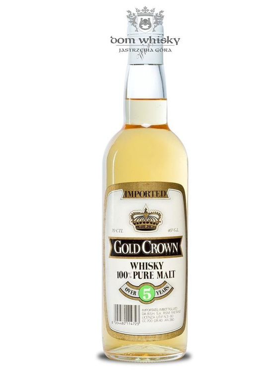 Gold Crown Whisky 100% Pure Malt, 5-letni / 40% / 0,7l