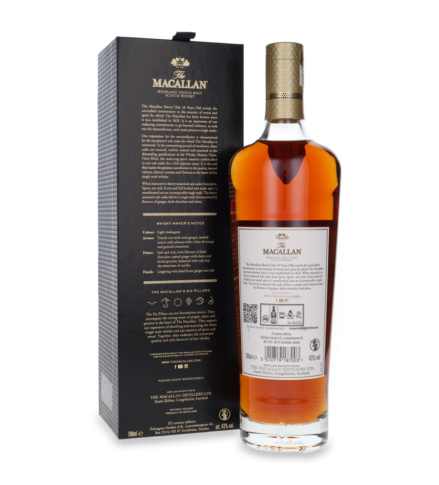 The Macallan 18-letni Sherry Oak Cask (2024 Release) /bez opakowania / 43%/ 0,7l