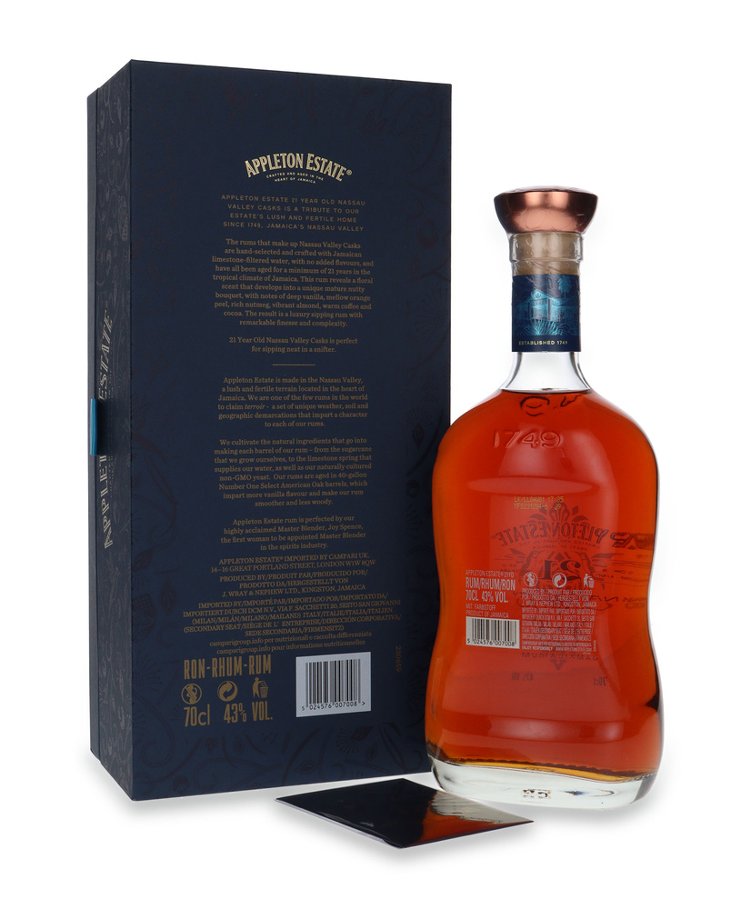 Appleton Estate 21-year-old Nassau Valley Casks / 43% / 0.7l