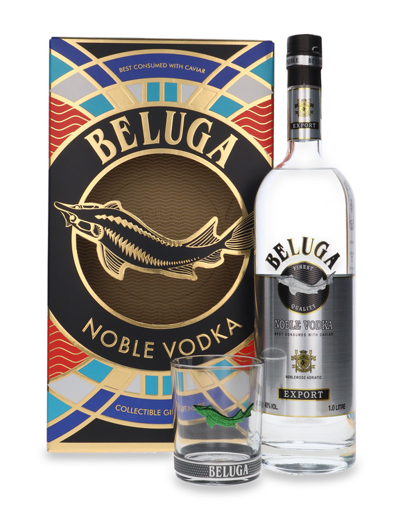 Wódka Beluga Noble (zestaw ze szklanką) / 40% / 1,0l