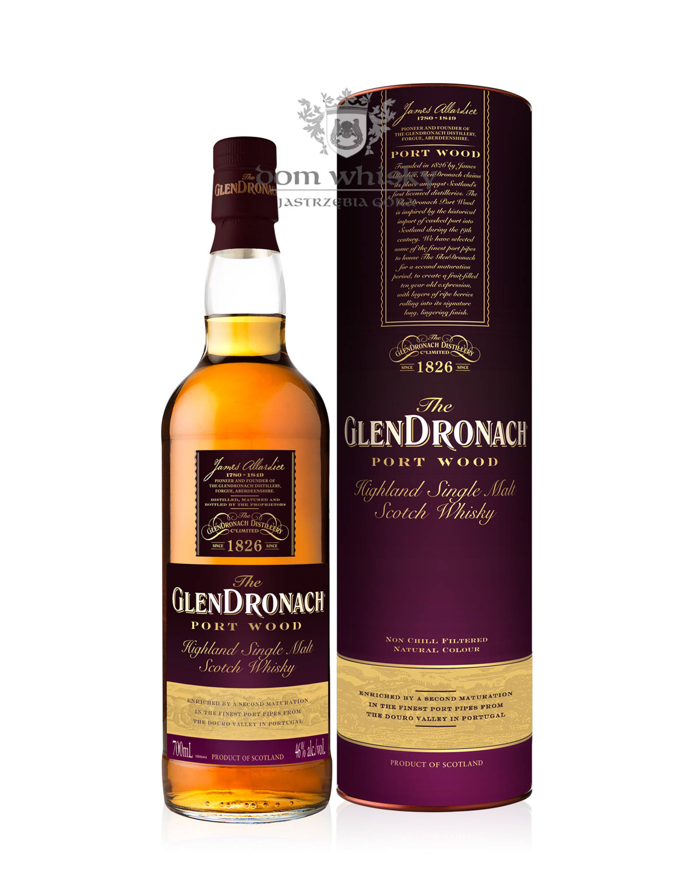 The GlenDronach ハンドフィルドウイスキー The GlenDronach Port Wood 46% 0,7l Single Malt Scotch Whisky