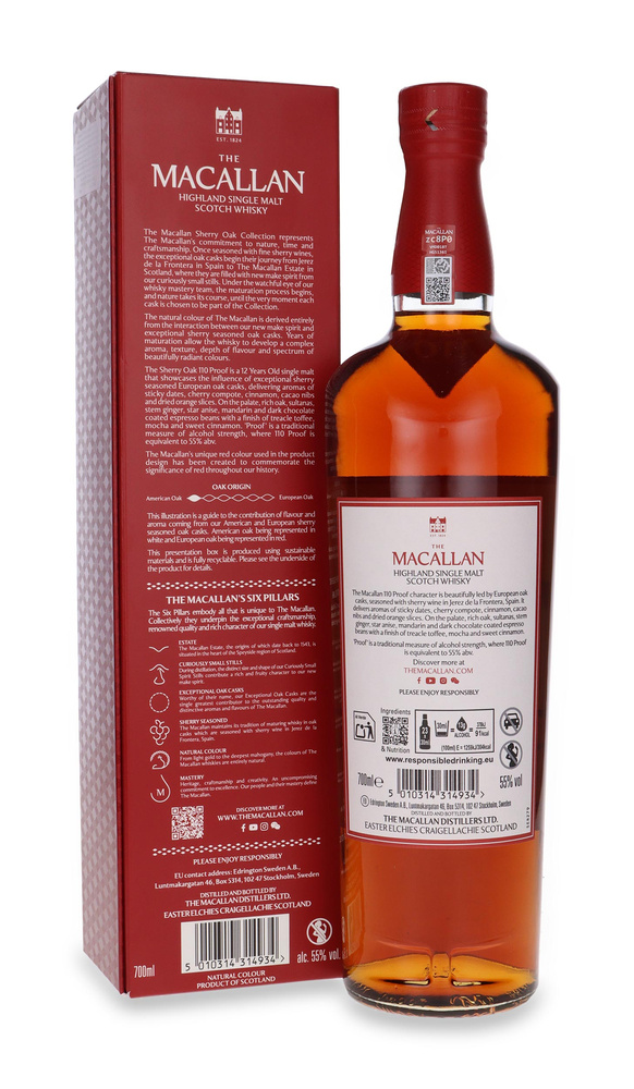 The Macallan 12-Year-Old 110 PROOF Sherry Oak Collection /55%/ 0.7 L