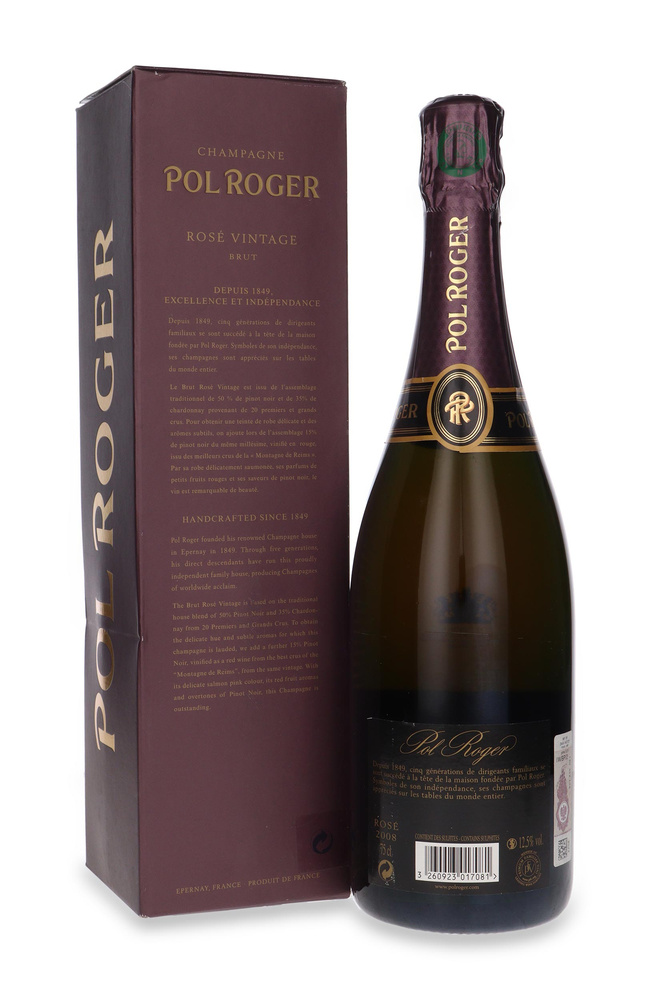 Pol Roger Rosé Brut Vintage 2008 Champagne / 12.5% / 0.75 L