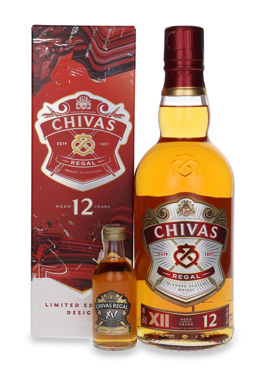 Chivas 12-letni + miniaturka 15-letni / 40%/0,7l