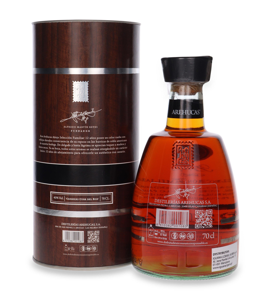 Arehucas Anejo Reserva 12-year-old Rum / 40%/ 0.7l