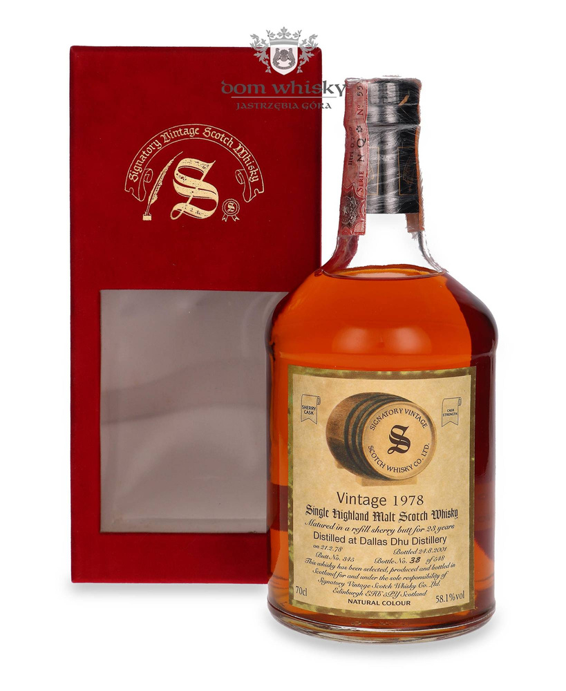 Dallas Dhu 23-letni (D.1978, B.2001) Signatory Vintage / 58,1%/ 0,7l