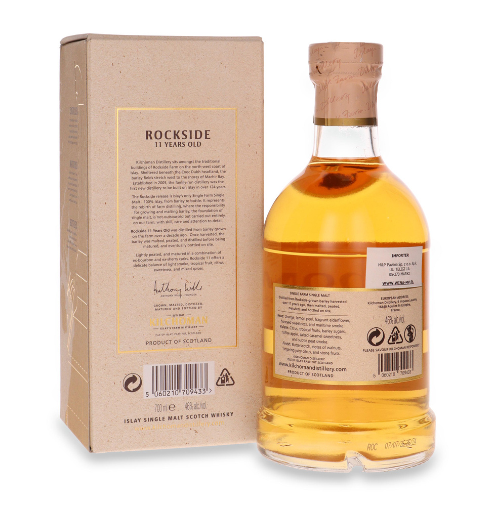 Kilchoman 11-letni Rockside 100% Islay /46%/ 0,7l