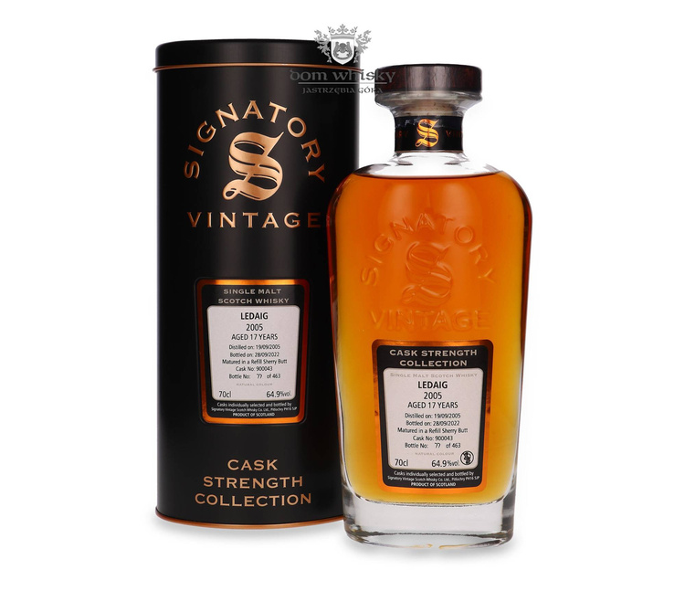 Ledaig 17-letni (D.2005, B.2022) Signatory Vintage / 64,9%/ 0,7l