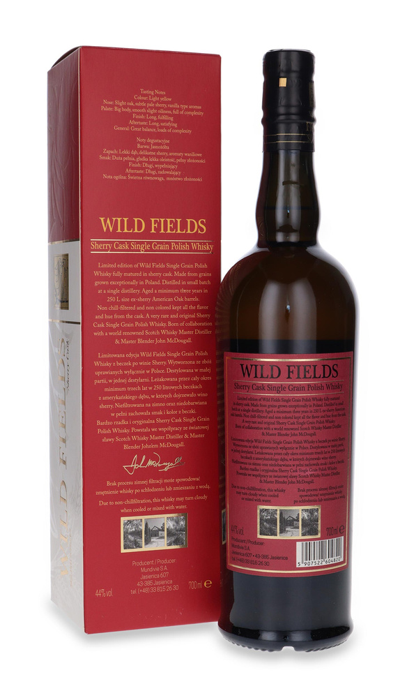 Wild Fields Sherry Single Grain Polish Whiskey (Poland) / 44% / 0.7l