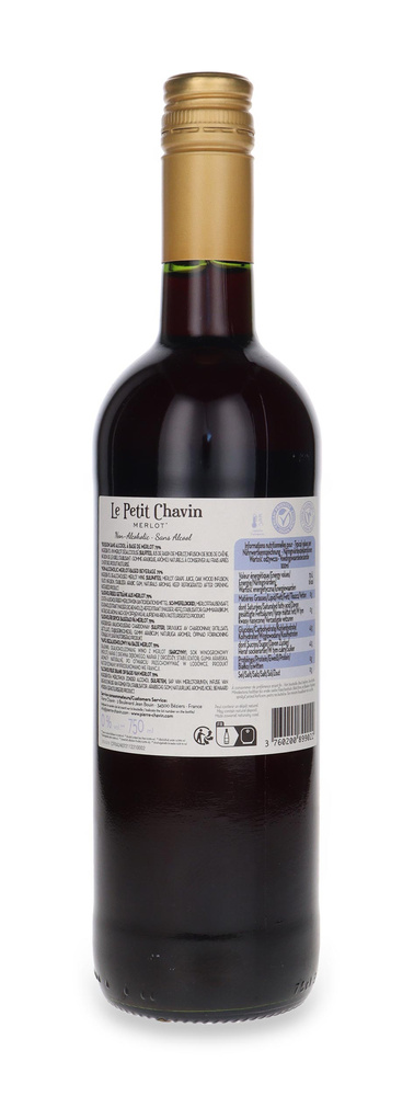 Pierre Chavin Le Petit Chavin Merlot Non Alcoholic  /0,0% / 0,75l