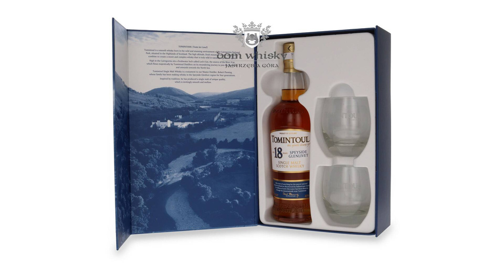 Tomintoul 18 Year Old The Gentle Dram + 2 glasses / 40% / 0.7l