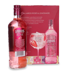Larios Rosé Mediterránea Premium Gin + Balloon Glass / 37.5%/ 0.7l