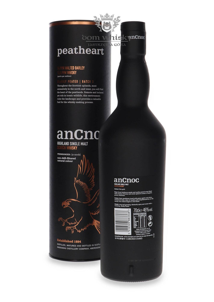 AnCnoc Peatheart Batch # 3 / 46%/ 0.7l