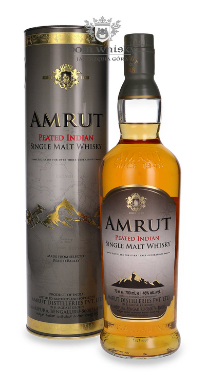 Amrut Peated Indian Single Malt Whisky / 46%/ 0,7l