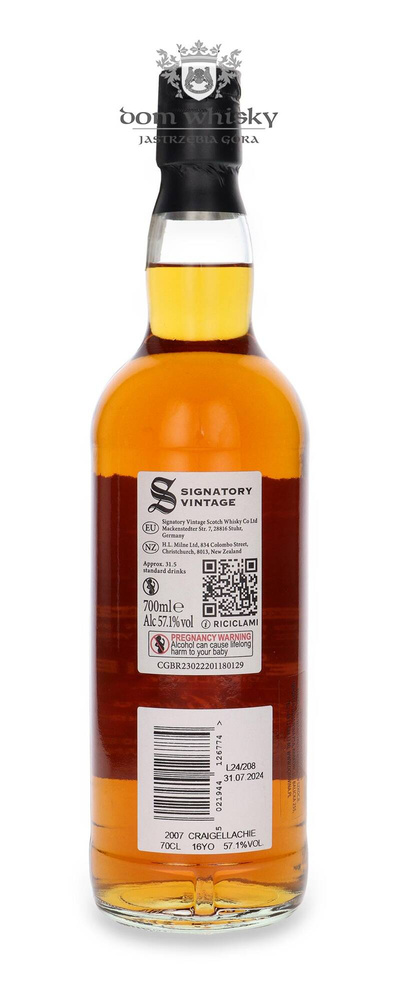 Craigellachie 16-letni 100 PROOF Signatory Vintage / 57,1% / 0,7l