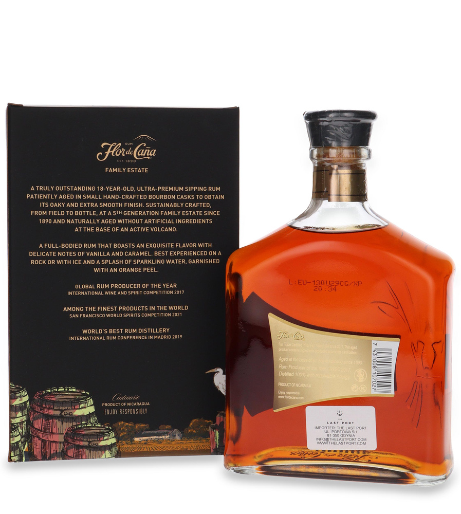 Flor de Cana Centenario 18 year old Bourbon Cask / 40% / 0.7l